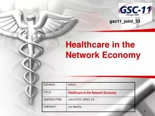 Healthcare in the Network Economy