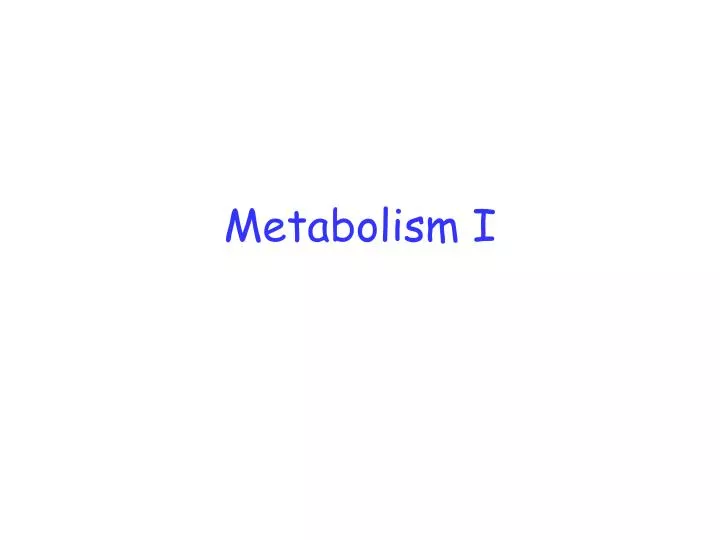 metabolism i