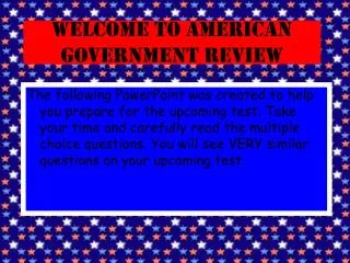 Welcome to American Government Review