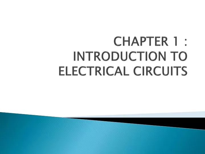 chapter 1 introduction to electrical circuits