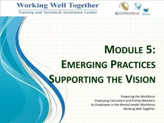 Module 5: Emerging Practices Supporting the Vision