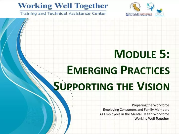 module 5 emerging practices supporting the vision