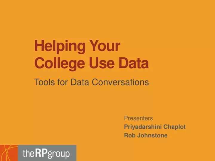 helping your college use data