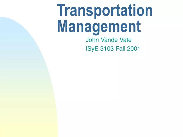 transportation management