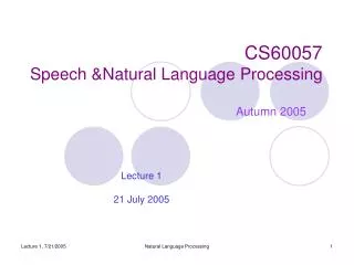 CS60057 Speech &amp;Natural Language Processing