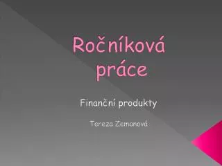 ro n kov pr ce