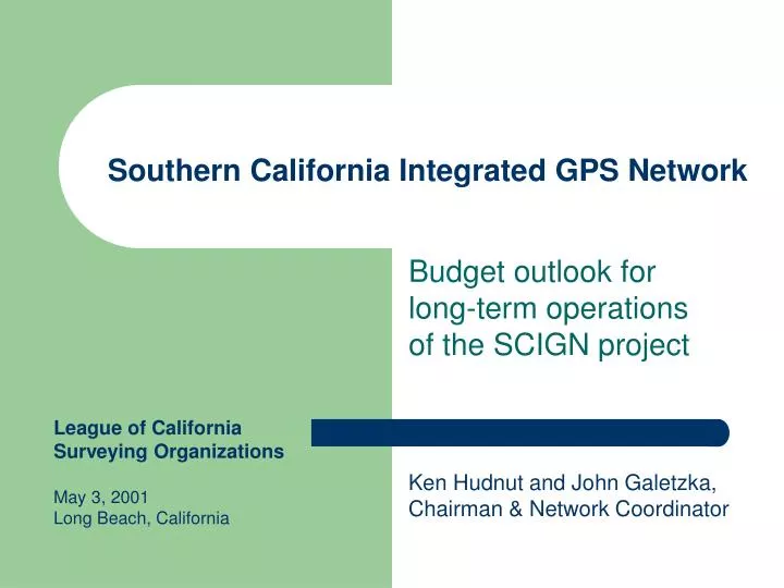 southern california integrated gps network