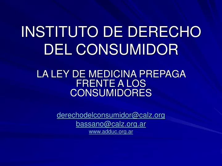 instituto de derecho del consumidor