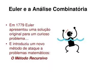 euler e a an lise combinat ria