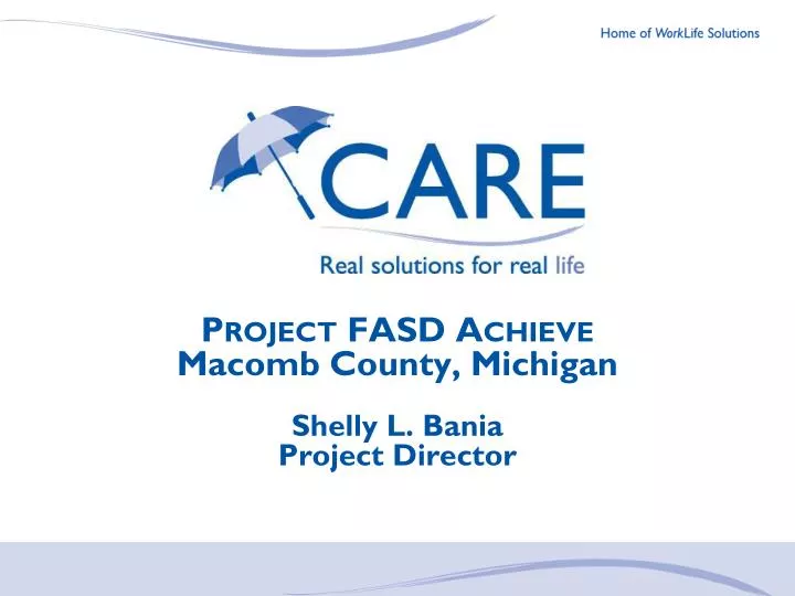 project fasd achieve macomb county michigan shelly l bania project director