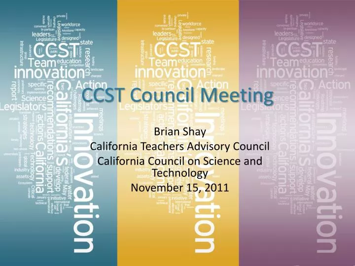ccst council meeting