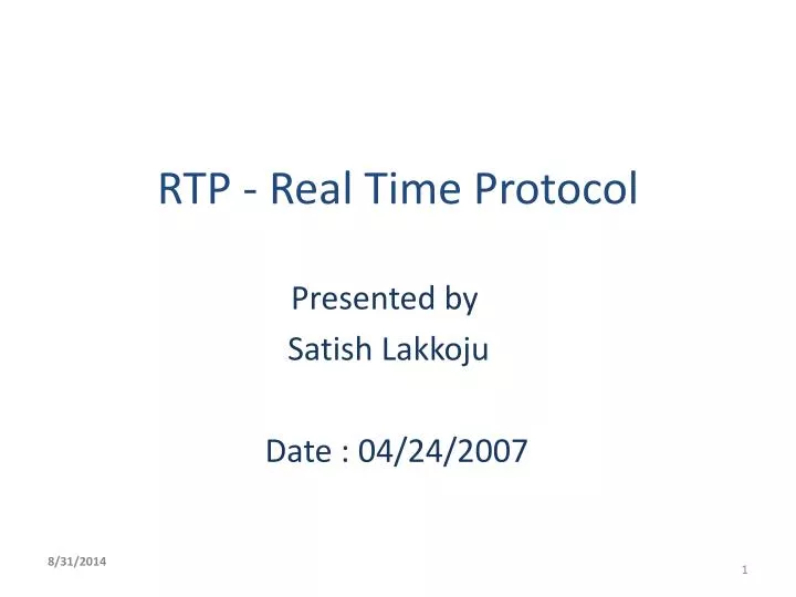 rtp real time protocol
