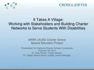 ARRA LAUSD Charter School Special Education Project