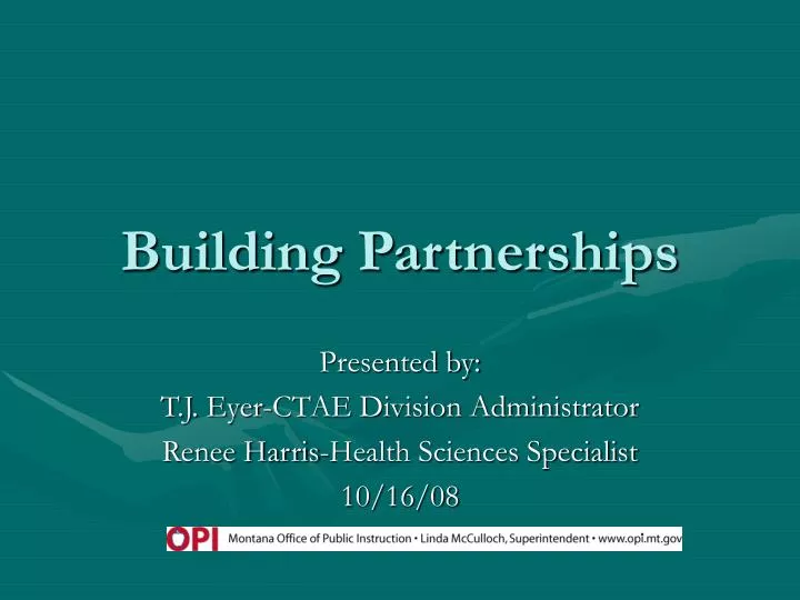 building partnerships