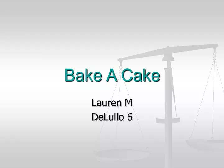 bake a cake