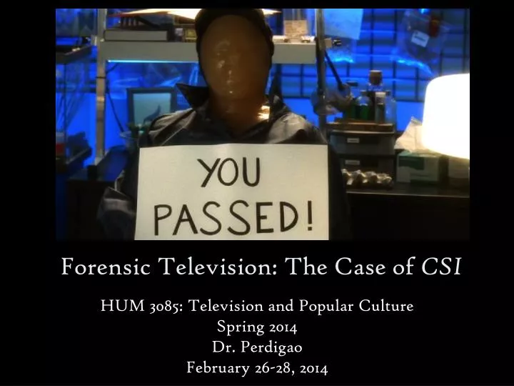 forensic television the case of csi