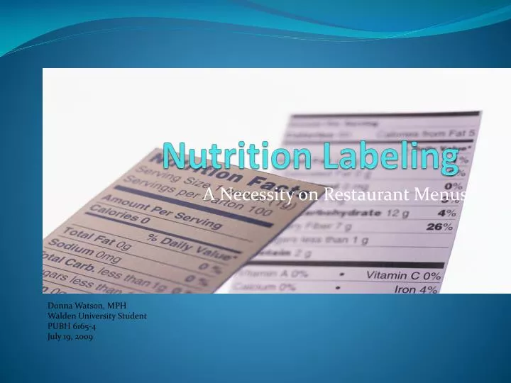 nutrition labeling