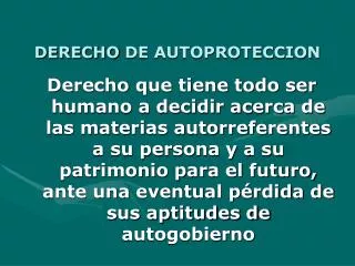 derecho de autoproteccion