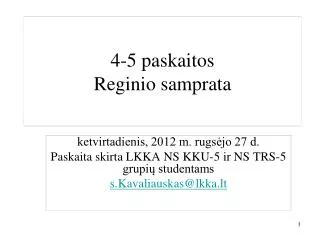 4 5 paskaitos reginio samprata