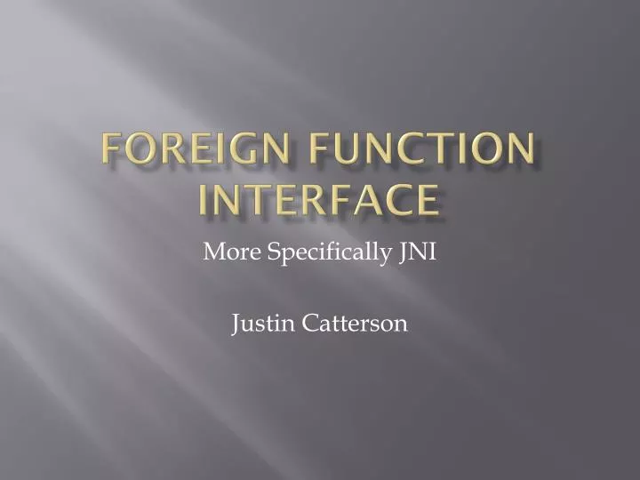 foreign function interface