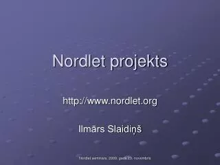 nordlet projekts