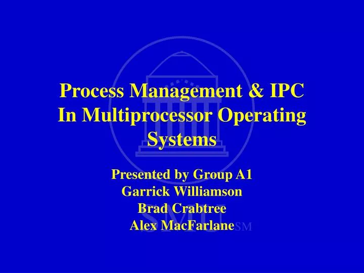 process management ipc in multiprocessor operating systems