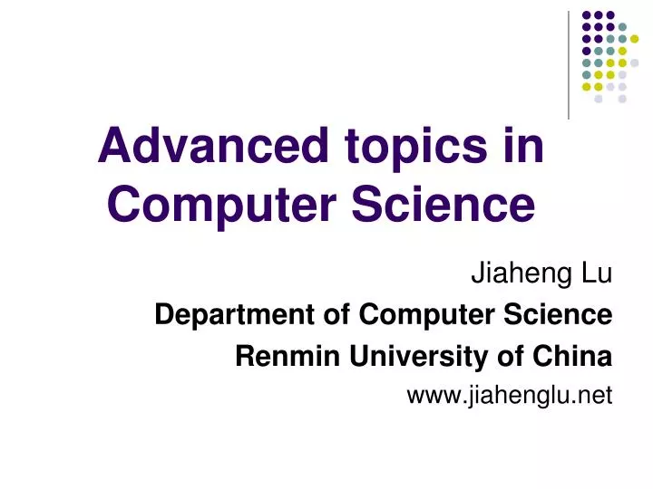 topics in computer science for presentation
