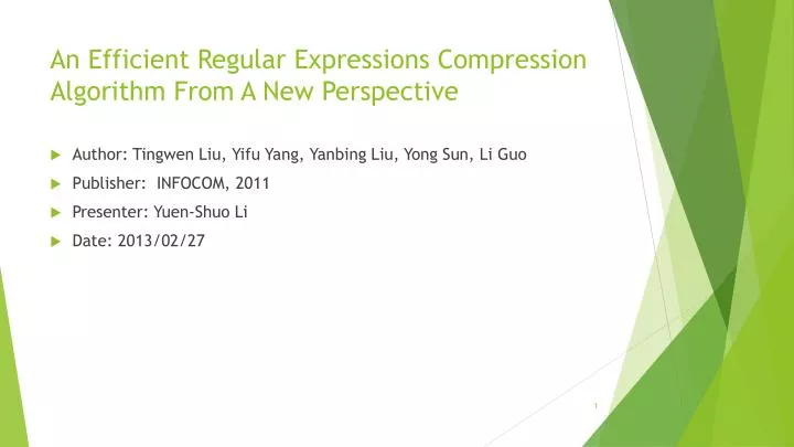 an efficient regular expressions compression algorithm from a new perspective