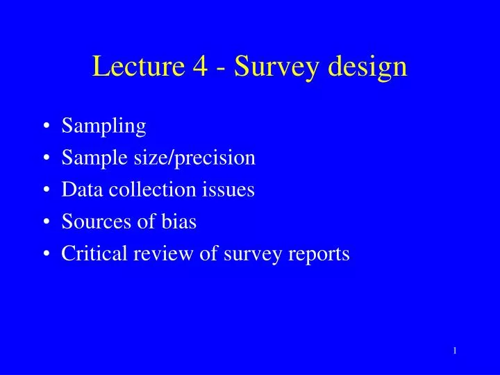 lecture 4 survey design