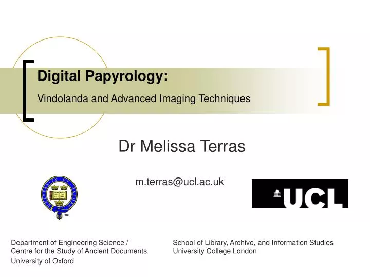 digital papyrology vindolanda and advanced imaging techniques