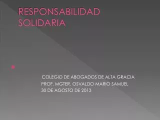 responsabilidad solidaria