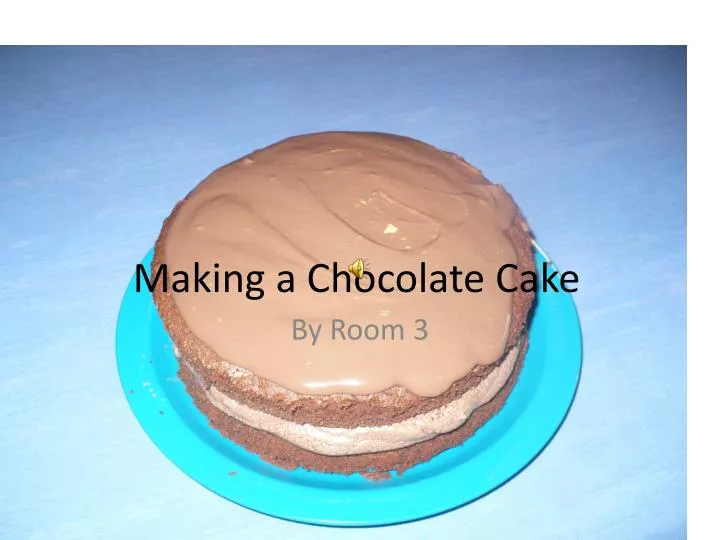 making a chocolate cake