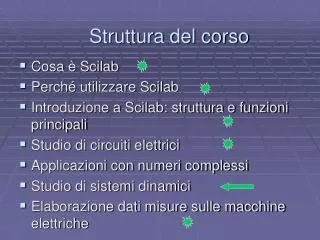 struttura del corso