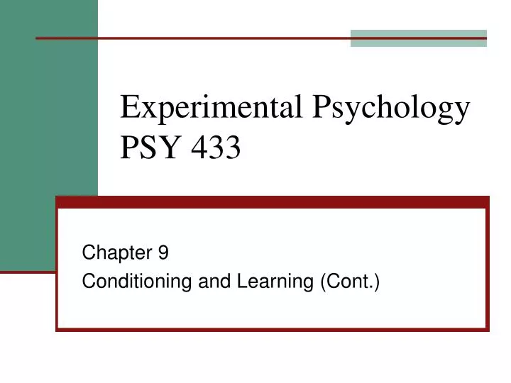 experimental psychology psy 433