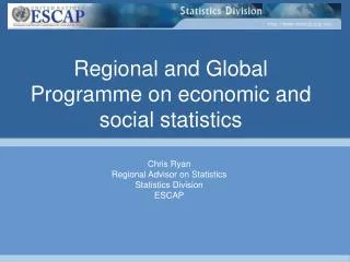 Regional and Global Programme on economic and social statistics