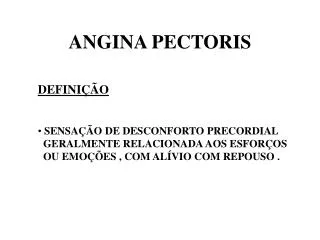 angina pectoris