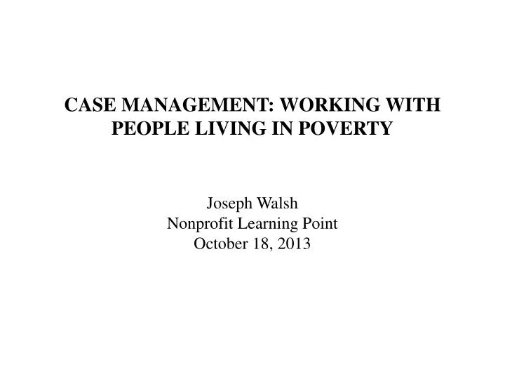case management working with people living in poverty