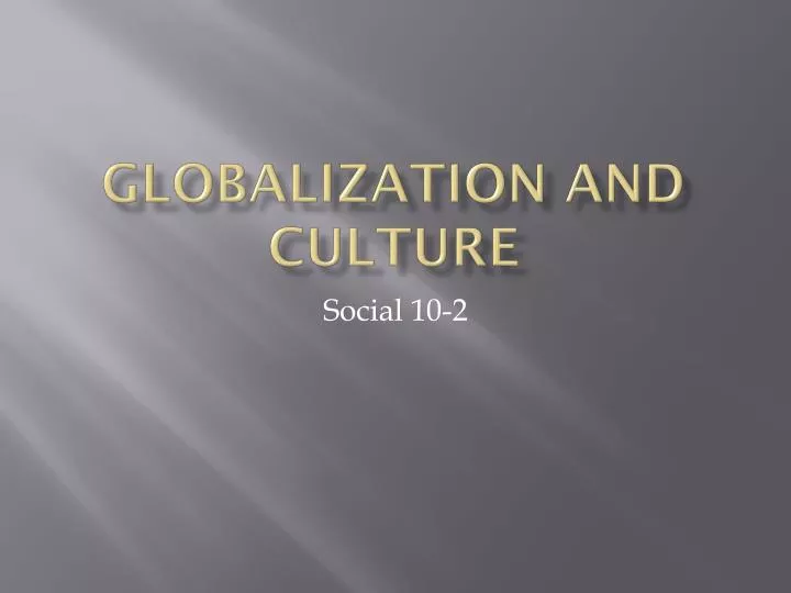 globalization and culture