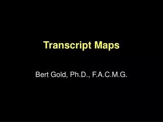 Transcript Maps