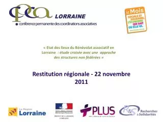 restitution r gionale 22 novembre 2011