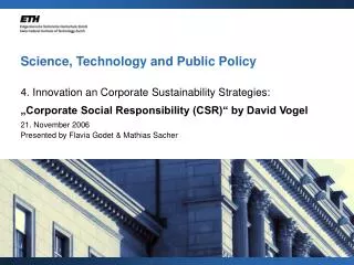science technology and public policy