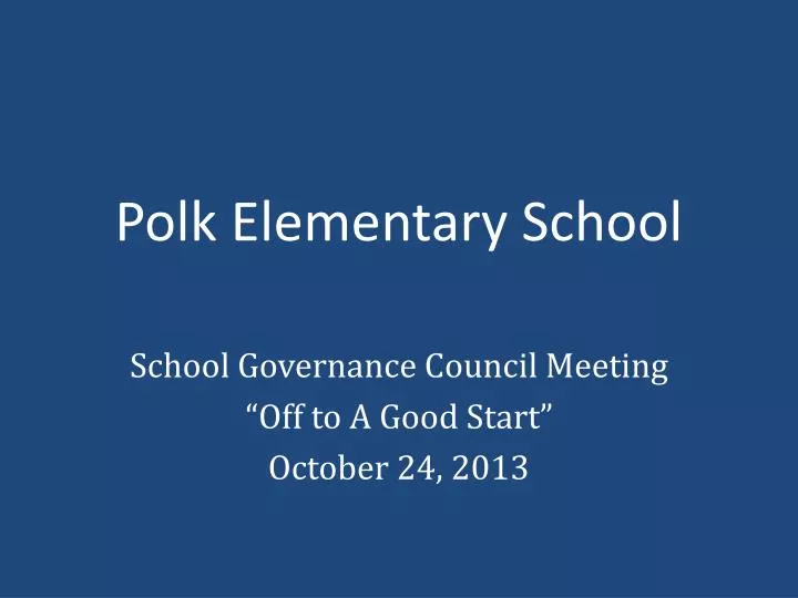 polk elementary school