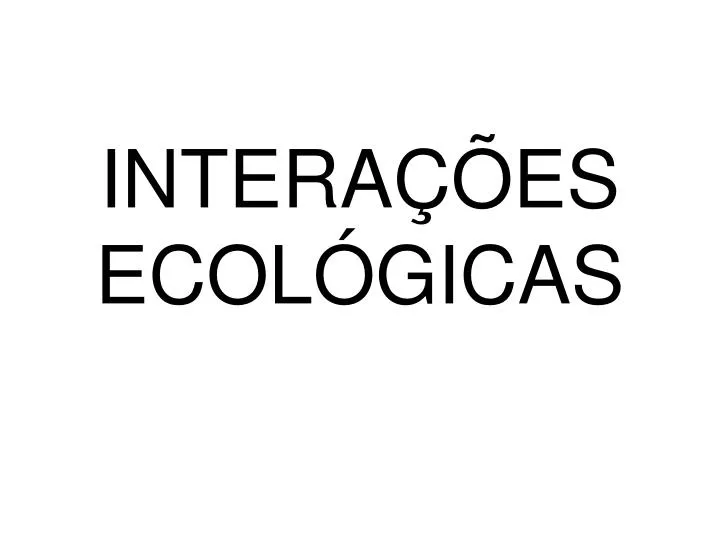 intera es ecol gicas