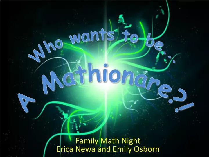 family math night erica newa and emily osborn