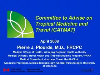Committee to Advise on Tropical Medicine and Travel (CATMAT)