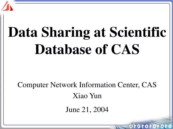 data sharing at scientific database of cas