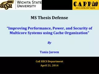 MS Thesis Defense