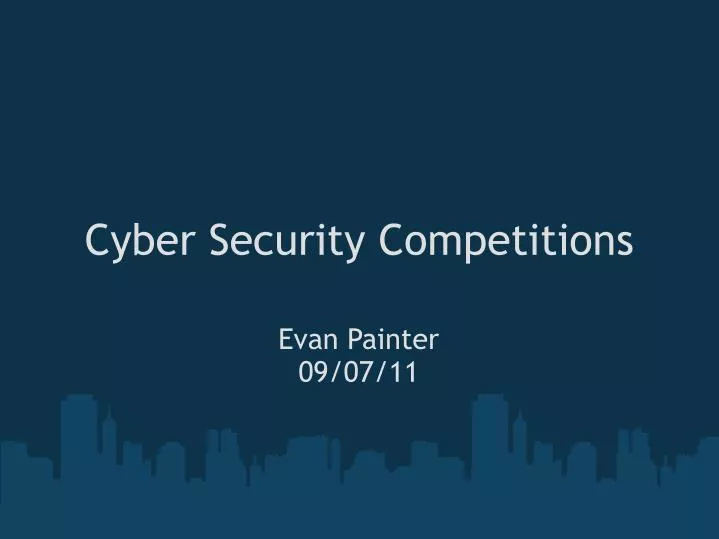 cyber security competitions