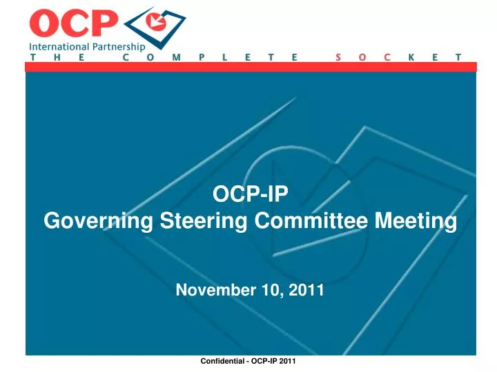ocp ip governing steering committee meeting november 10 2011