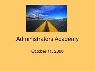 Administrators Academy